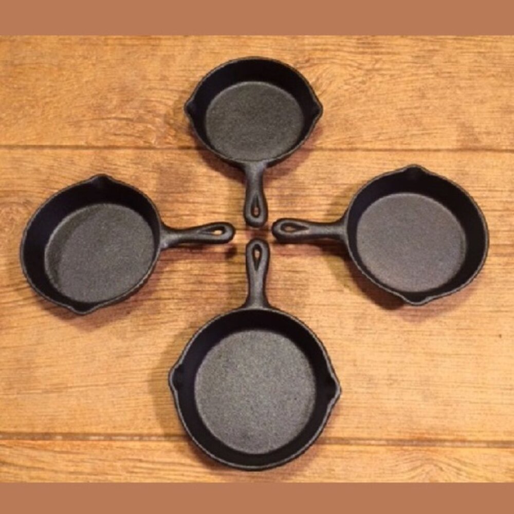 Four Old Mountain Cast Iron Spoon Rest 4 1/2" wide Four 0166-10137